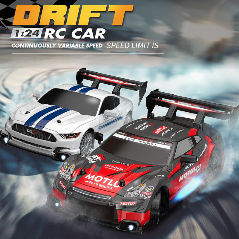 1:24 Scale GTR Mustang Four-Wheel Drive Drift Remote Control Racing Car, Cross-Border Remote Control Car with Lights, Model Toy Wholesale - image 3