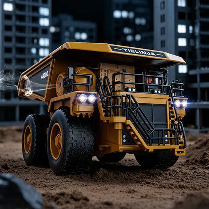 Cross-border wholesale remote control toy for boys, simulated excavator dump truck, 17-channel alloy construction vehicle, children's toy car - image 2