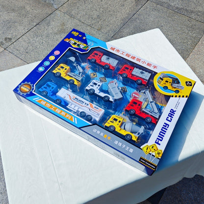 Toy car with inertia and pull-back action, simulated city construction vehicle model, boy's gift car set, children's toy wholesale - image 3