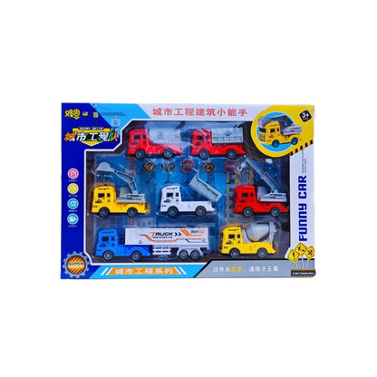 Toy car with inertia and pull-back action, simulated city construction vehicle model, boy's gift car set, children's toy wholesale - image 5