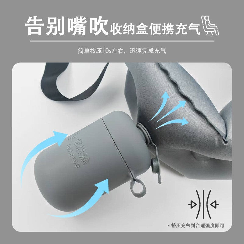 Factory direct push-type inflatable lumbar pillow, portable car lumbar support cushion, office lumbar support inflatable pillow - image 3