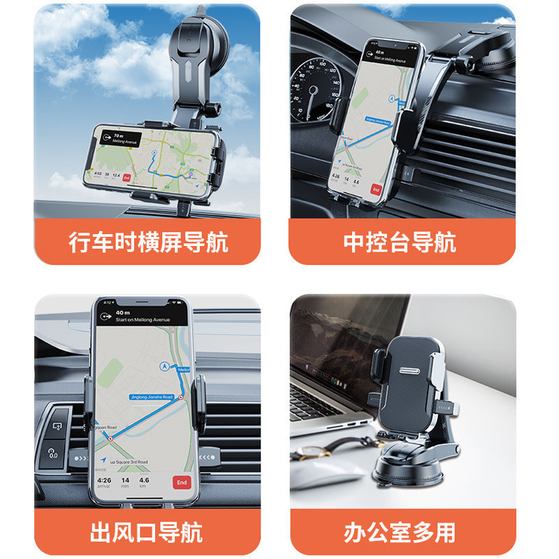 Car-mounted waterfall phone holder with suction cup, foldable and 360-degree adjustable ° Rotating car navigation stand, direct from the factory, in stock - image 4