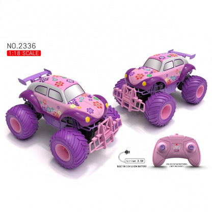 Cross-border 2.4G amphibious climbing off-road vehicle remote control monster truck pink remote control car toy for girls - image 5