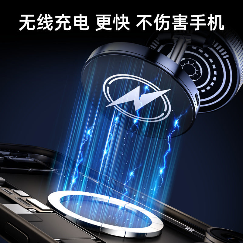 Multifunctional Magnetic Stand with Memory Alloy Wireless Charging for Car Navigation and Home Desktop Phone Case Holder - image 3