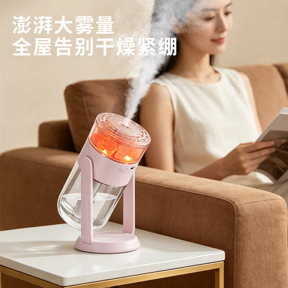 Cross-border 26 new model salt lamp oscillating humidifier with large mist output, USB-powered for home, bedroom, and car use, small air humidifier - image 4