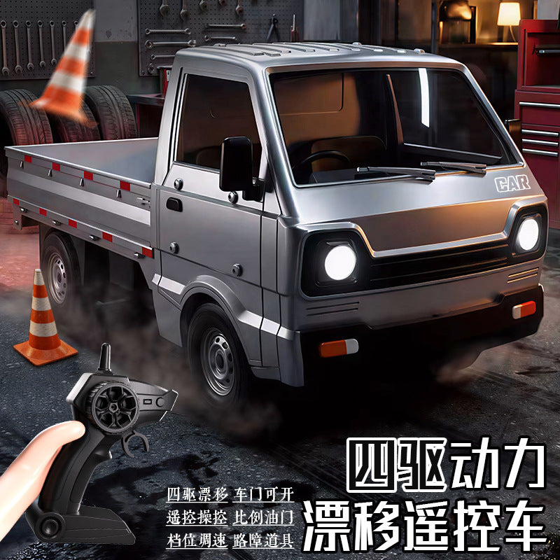 Children's remote control car, variable speed RC four-wheel drive drift mini-truck, pickup truck model toy car, boy's birthday gift - image 2