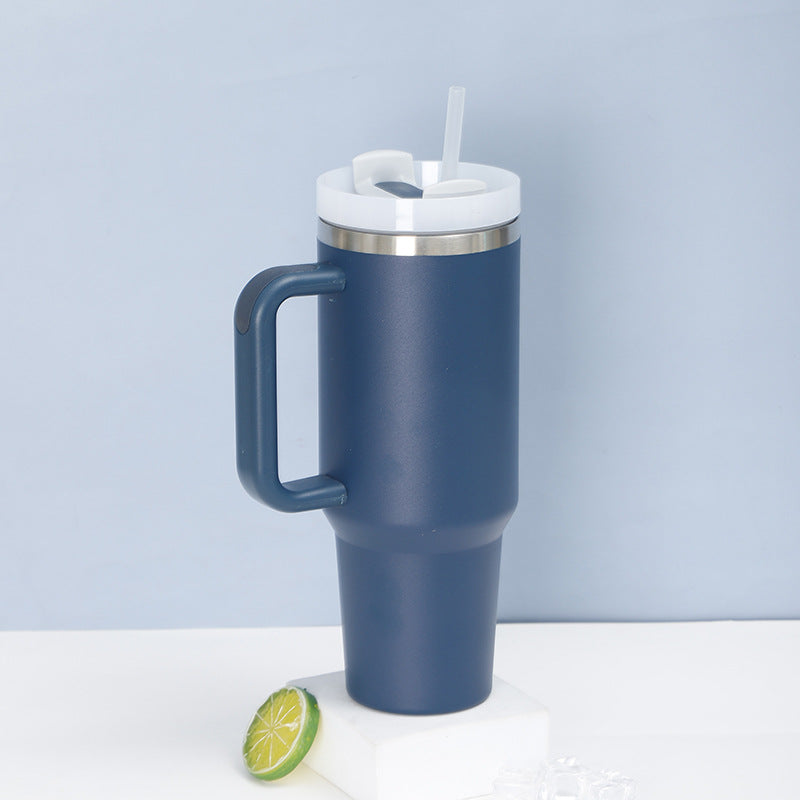 30oz Car Cup Creative 304 Stainless Steel Insulated Cup Giant with Straw Portable Ice Cup - image 3