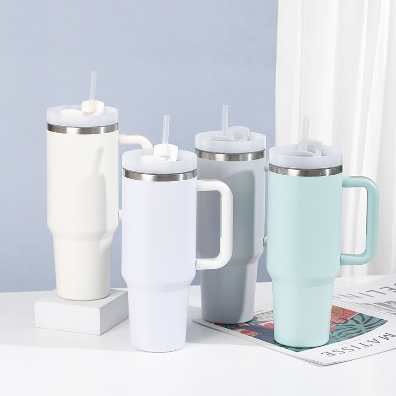 30oz Car Cup Creative 304 Stainless Steel Insulated Cup Giant with Straw Portable Ice Cup - image 4
