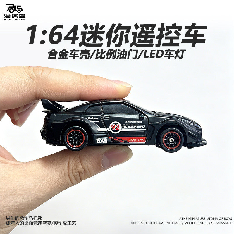 Mini desktop drift remote control car for children 1:64 alloy toy racing car four-wheel drive sports car model for boys - image 1