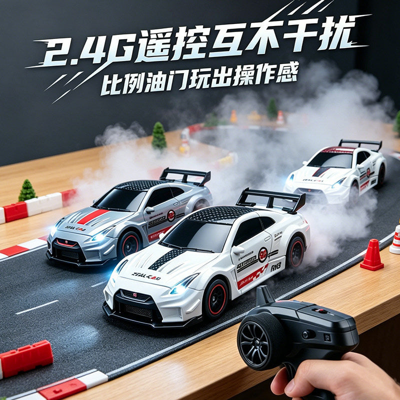 Mini desktop drift remote control car for children 1:64 alloy toy racing car four-wheel drive sports car model for boys - image 2