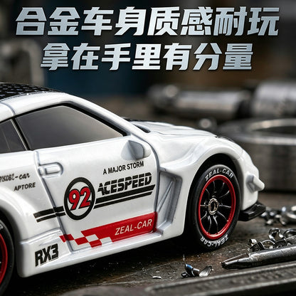 Mini desktop drift remote control car for children 1:64 alloy toy racing car four-wheel drive sports car model for boys - image 4