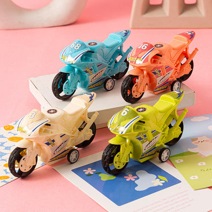 Cartoon pull-back motorcycle parent-child interactive toy for children and toddlers, wholesale supply for street stalls and night markets - image 1