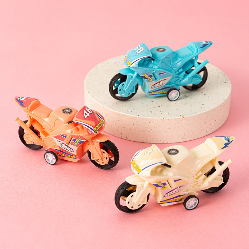 Cartoon pull-back motorcycle parent-child interactive toy for children and toddlers, wholesale supply for street stalls and night markets - image 4