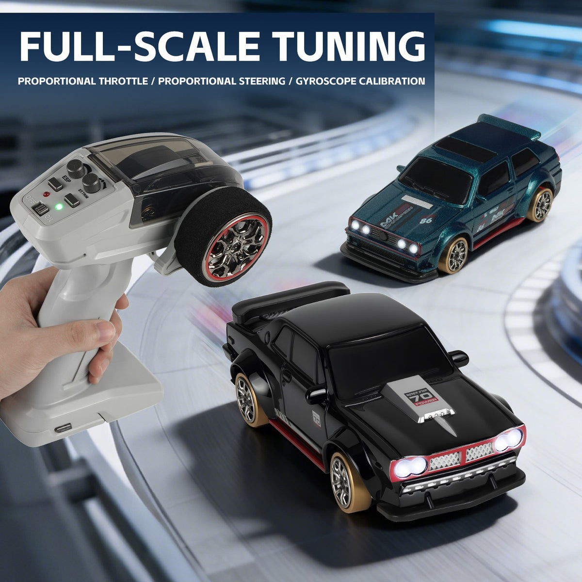 Cross-border best-selling remote control car 1:64 full-scale with gyroscope RC drift racing car desktop mini toy car model - image 4