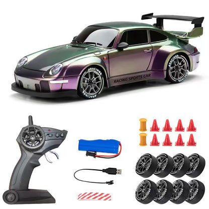Cross-border 1:24 RC remote control car in haze blue, professional racing car, four-wheel drive drift remote control car toy, TK hot-selling product - image 3
