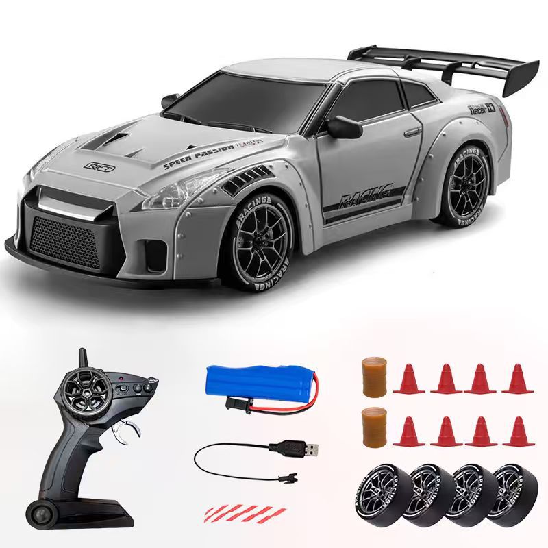 Cross-border 1:24 RC remote control car in haze blue, professional racing car, four-wheel drive drift remote control car toy, TK hot-selling product - image 4