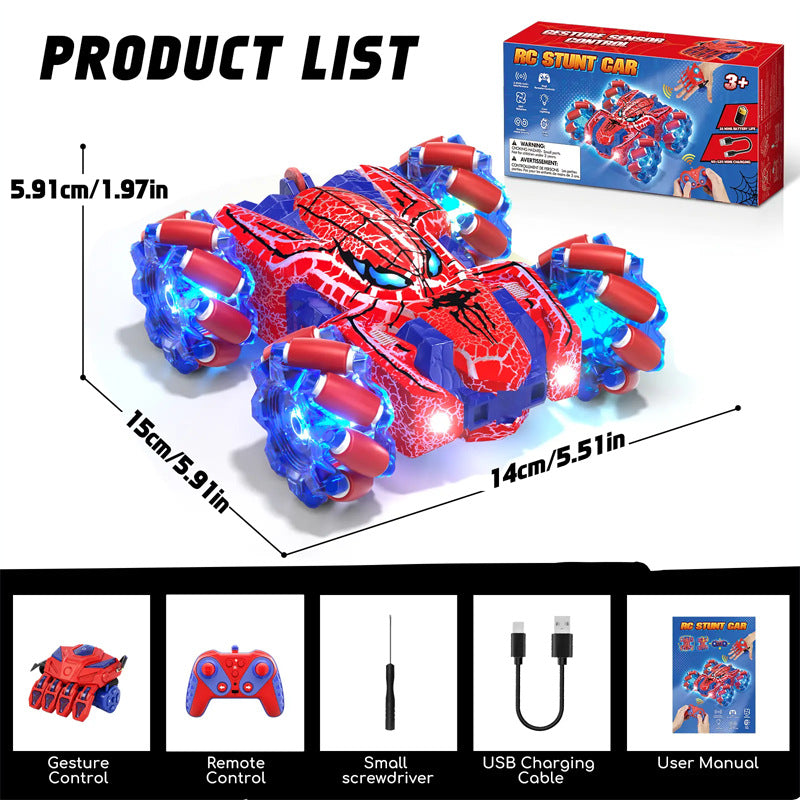 Popular foreign trade product: Gesture-controlled remote control car, double-sided stunt rolling drift racing four-wheel drive off-road toy car - image 3