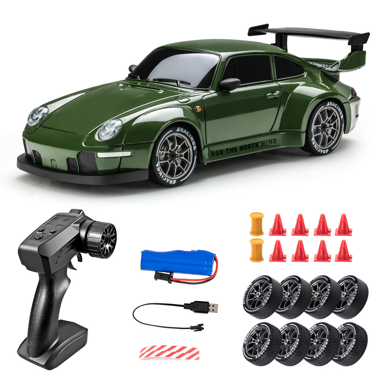 1:24 RC remote control car four-wheel drive high-speed drift racing car for boys 2.4G remote control car toy cross-border wholesale - image 2