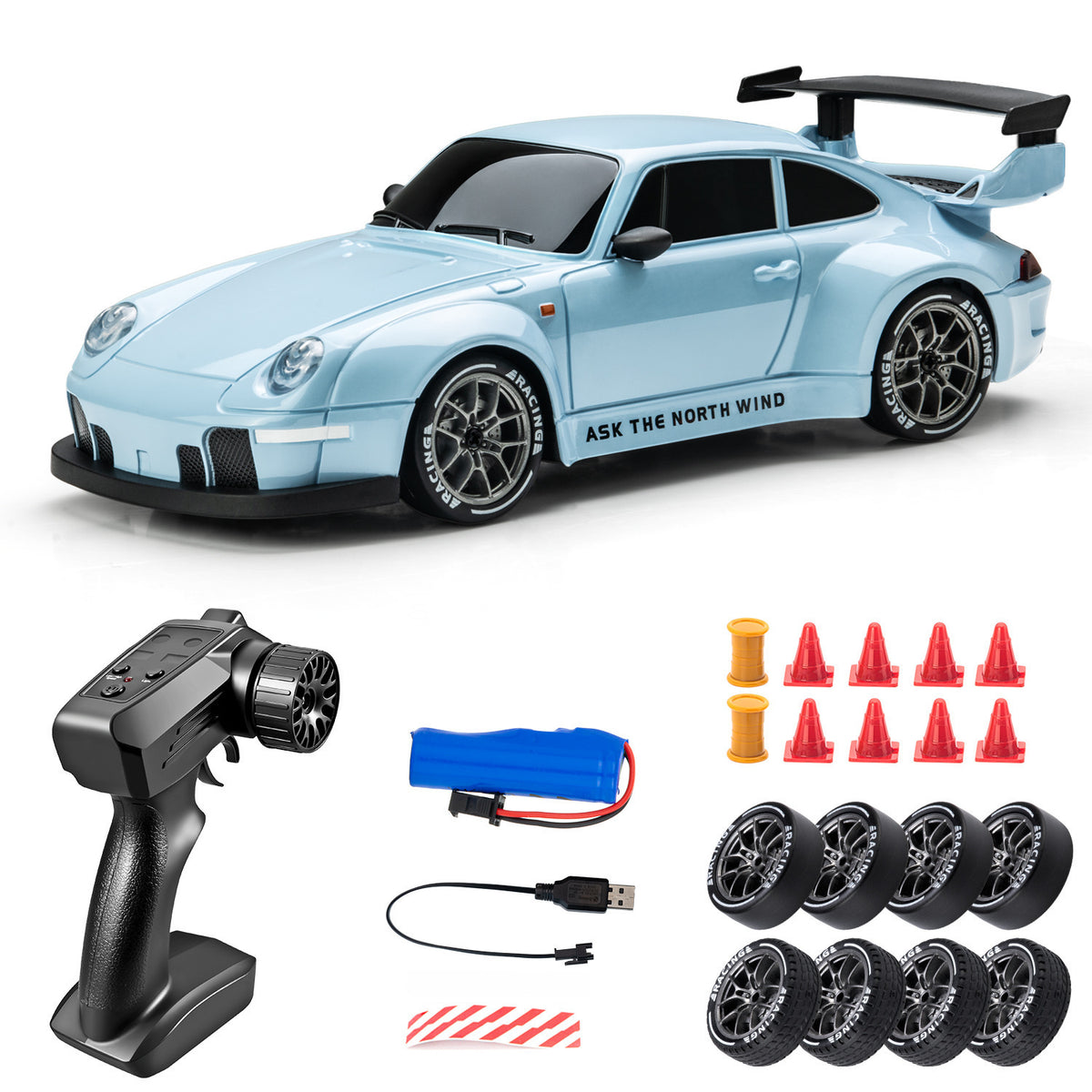 1:24 RC remote control car four-wheel drive high-speed drift racing car for boys 2.4G remote control car toy cross-border wholesale - image 3