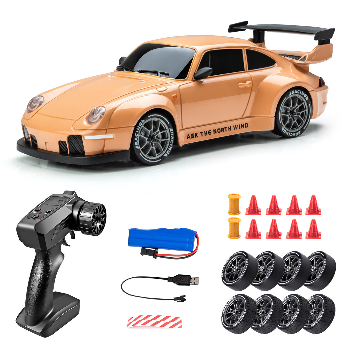 1:24 RC remote control car four-wheel drive high-speed drift racing car for boys 2.4G remote control car toy cross-border wholesale - image 4