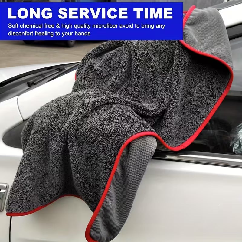 New braided towel for car washing and car detailing, braided car wiping towel, water-absorbent, non-marking, water-collecting towel for car use - image 1