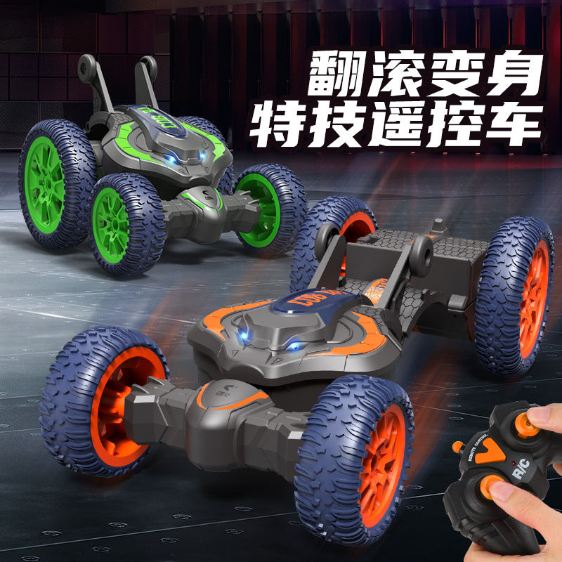 Remote control off-road vehicle, dump truck, double-sided stunt car, light-up, transforming, drifting, remote control car, climbing toy for children - image 1