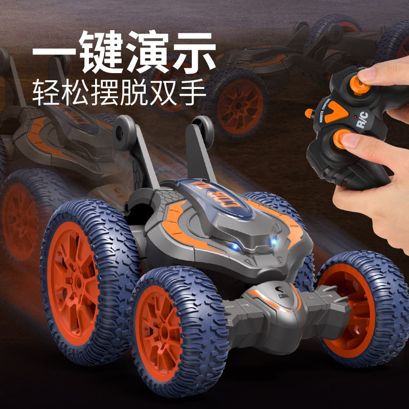 Remote control off-road vehicle, dump truck, double-sided stunt car, light-up, transforming, drifting, remote control car, climbing toy for children - image 3
