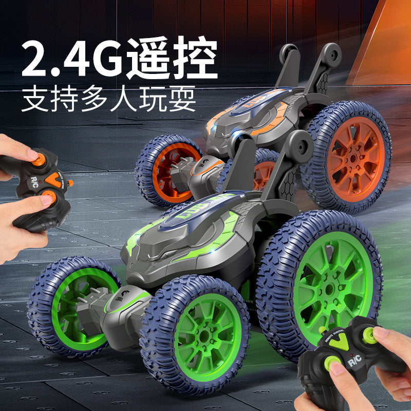 2.4G remote control flip-over double-sided stunt car with lights, twist and transform, drift remote control car, off-road climbing with lights and stunts - image 3