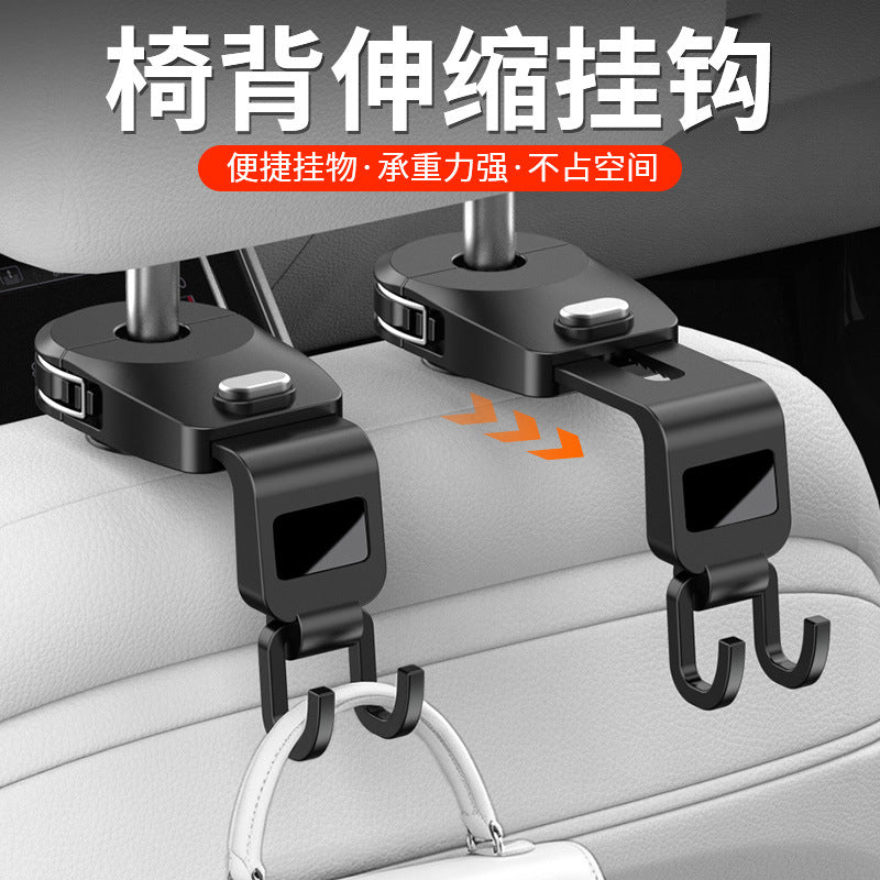 Hidden multifunctional hook for car seat back, creative car hook for rear seats - image 1