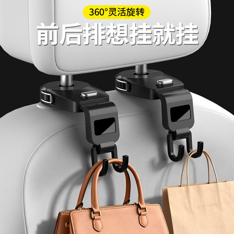 Hidden multifunctional hook for car seat back, creative car hook for rear seats - image 4