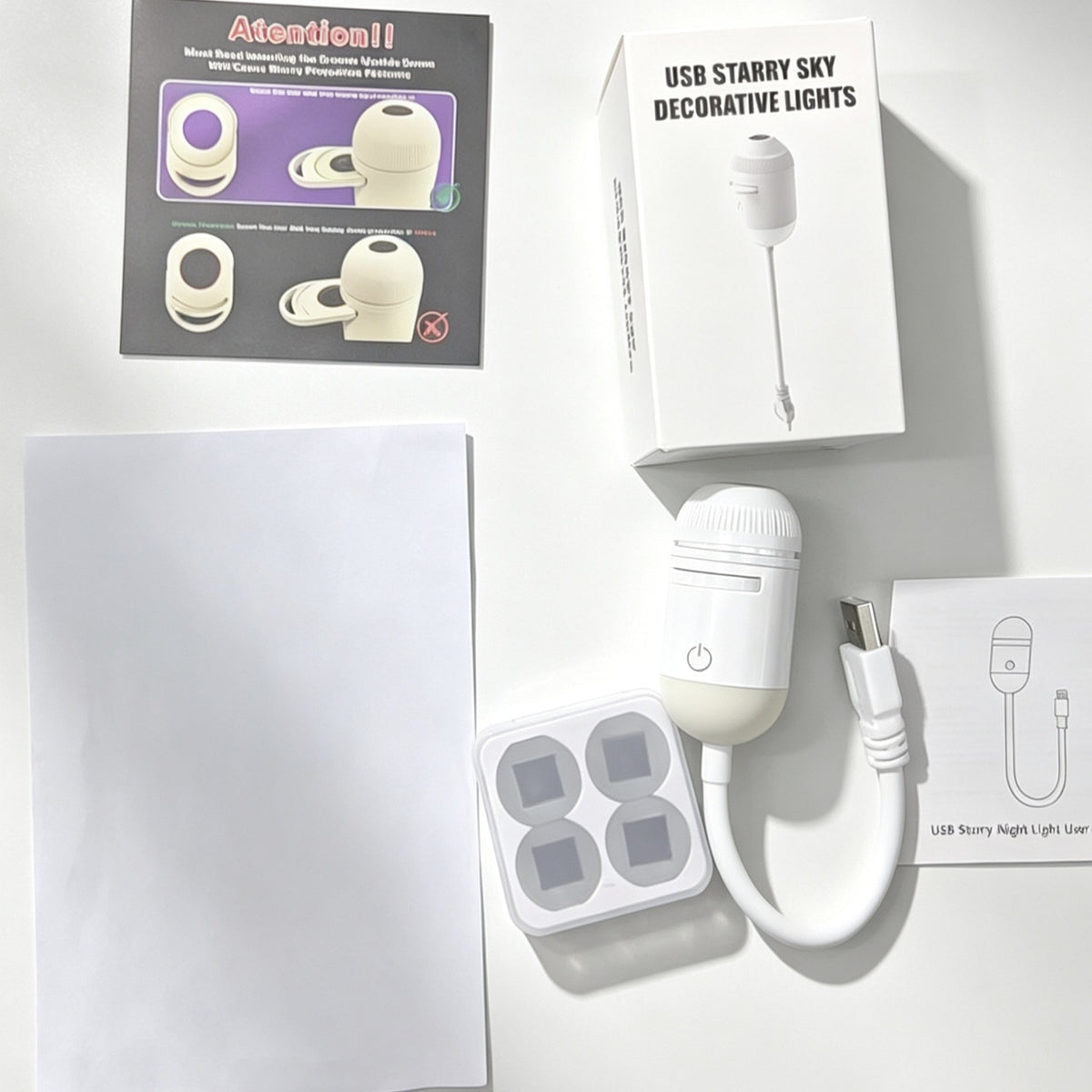 Cross-border popular car USB starry sky projection light, car ambient light, bedroom ambiance galaxy night light - image 4