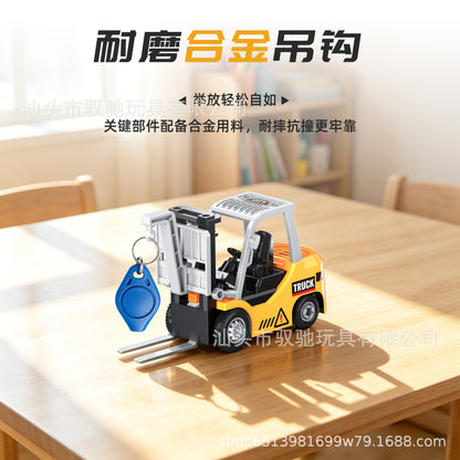 Cross-border remote control mini alloy forklift children's desktop 1:64 crane boy's electric toy construction vehicle wholesale - image 4