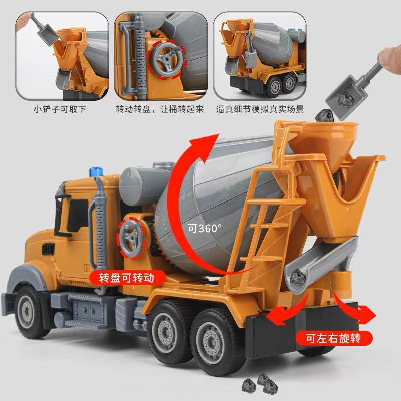 Children's heavy-duty remote control construction vehicle, cement truck toy, extra-large construction vehicle, tank truck, 2.4G dump truck car - image 3