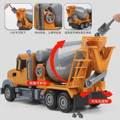 Children's heavy-duty remote control construction vehicle, cement truck toy, extra-large construction vehicle, tank truck, 2.4G dump truck car - image 3