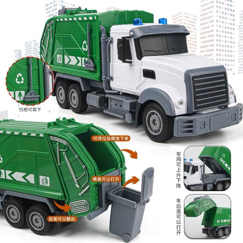Children's heavy-duty remote control construction vehicle, cement truck toy, extra-large construction vehicle, tank truck, 2.4G dump truck car - image 4