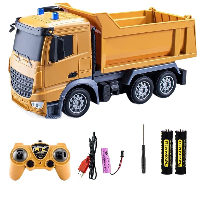 Children's heavy-duty remote control construction vehicle, cement truck toy, extra-large construction vehicle, tank truck, 2.4G dump truck car - image 5