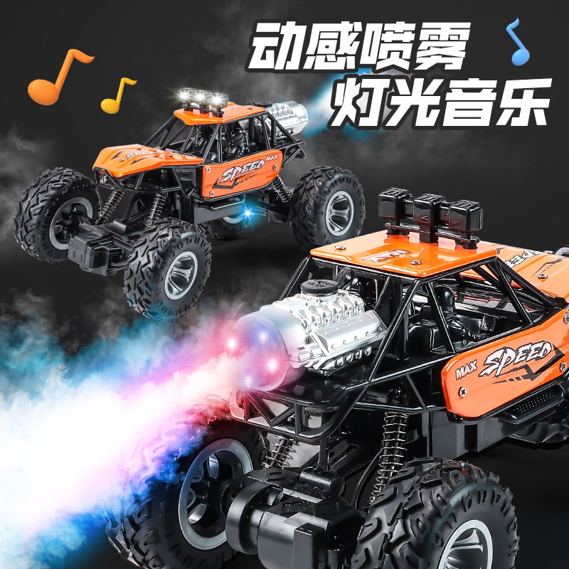 Remote control car 2.4G off-road alloy car cross-border spray climbing car with lights and music remote control car children's toy wholesale - image 3