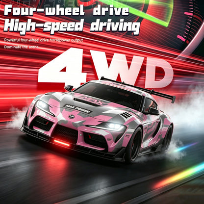 Professional RC remote control car, four-wheel drive drift racing car, rechargeable high-speed racing toy car model - image 2