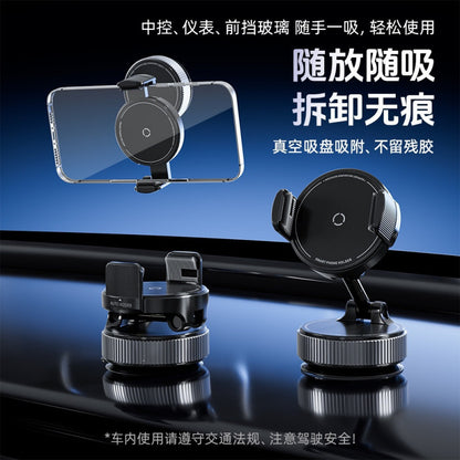 Popular car phone holder with nano suction cup and clip, foldable car phone mount for navigation on the center console - image 3
