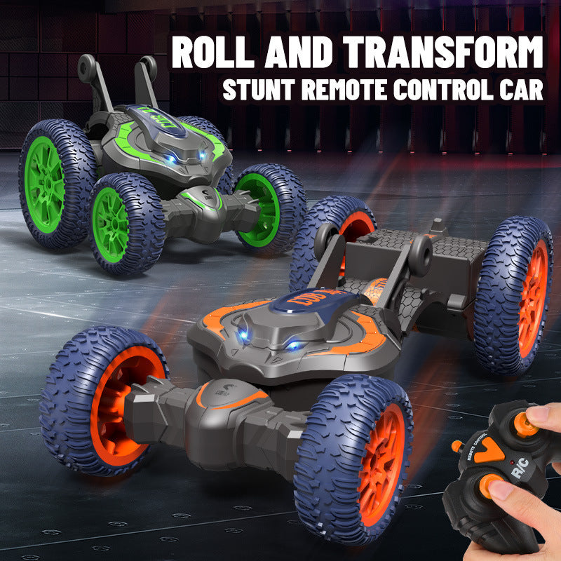 Cross-border remote control stunt car 2.4G remote control car 360-degree flip car transforming rotating light-up rechargeable toy car RC - image 2