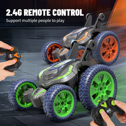 Cross-border remote control stunt car 2.4G remote control car 360-degree flip car transforming rotating light-up rechargeable toy car RC - image 4