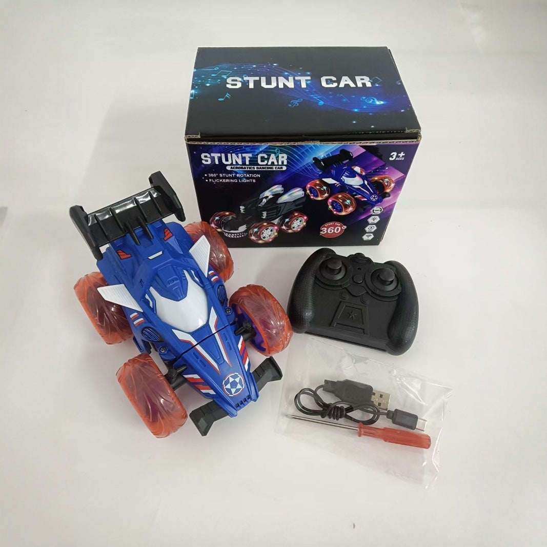 Super cool children's remote control toy car, electric 360-degree stunt rolling and rotating children's toy remote control car - image 1
