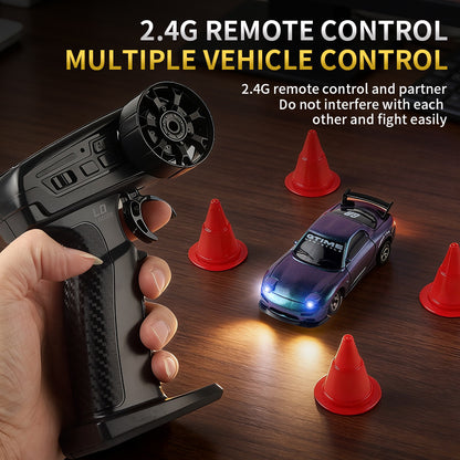 Cross-border RC Mini Desktop Remote Control Car Four-wheel Drive Drift Electric Toy for Boys and Children Racing Model with Lights - image 3