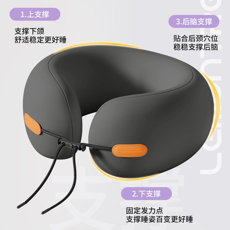 Memory foam U-shaped pillow, airplane neck support pillow, portable neck pillow, U-shaped pillow for car use, travel pillow, travel headrest - image 2