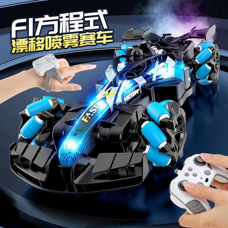 Cross-border F1 car model gesture-controlled remote control car RC racing car four-wheel drive drift formula spray car toy - image 1
