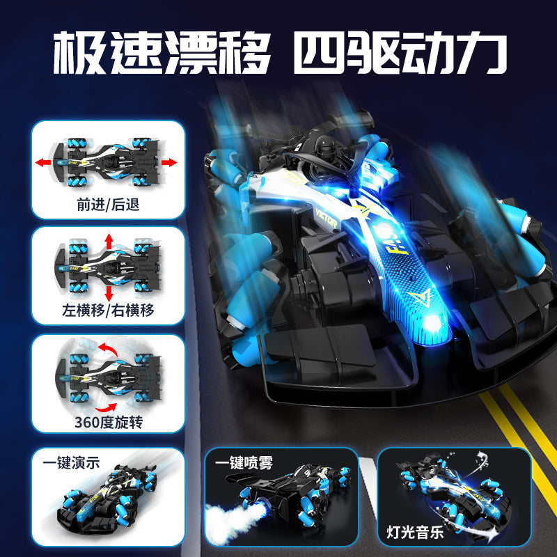 Cross-border F1 car model gesture-controlled remote control car RC racing car four-wheel drive drift formula spray car toy - image 3