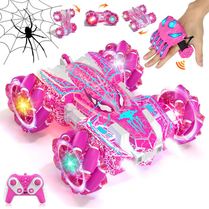 Cross-border foreign trade gesture-controlled remote control car, double-sided stunt rolling drift racing four-wheel drive off-road toy car - image 4