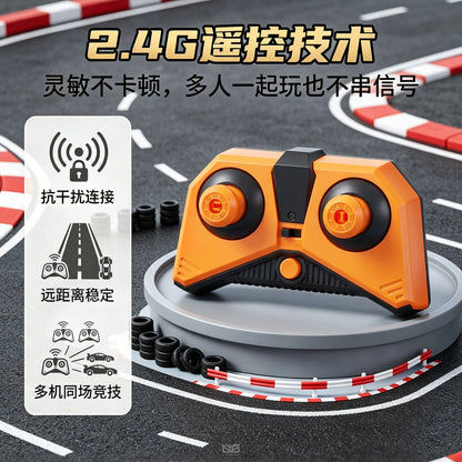 Cross-border new product remote control stunt dump truck 360 ° Rotating rechargeable light and music toy car for children - image 4