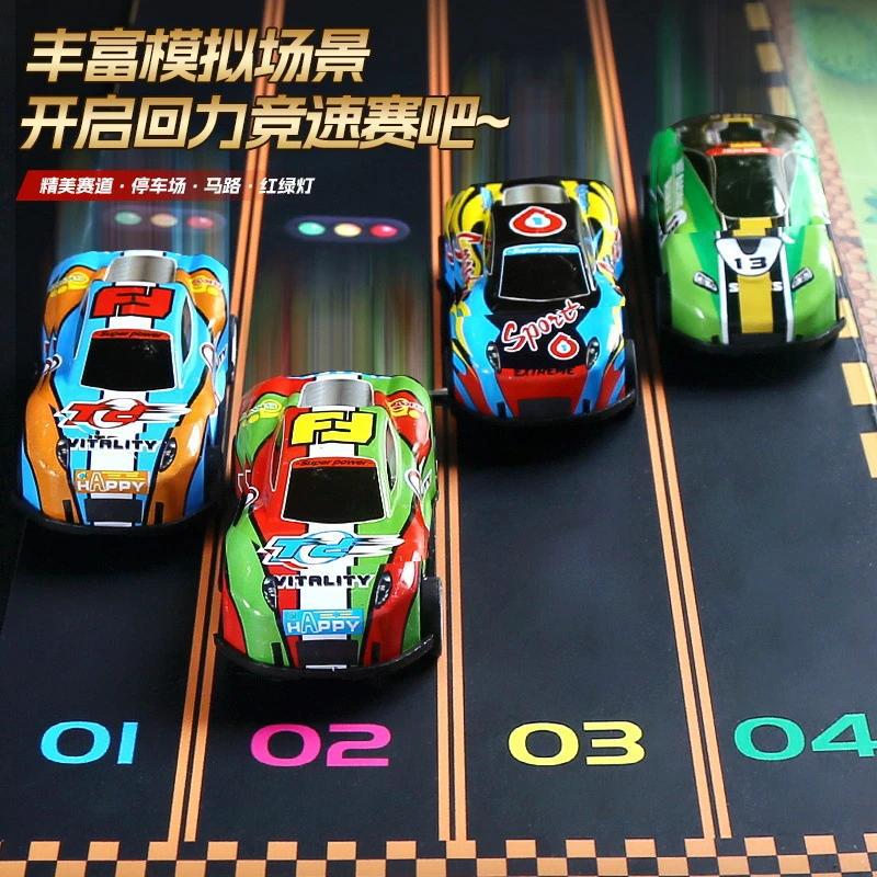 48 Mini Pull-Back Cars Tin Car Container Toy Gift Box Set Boys Simulation Model Parking Lot - image 3