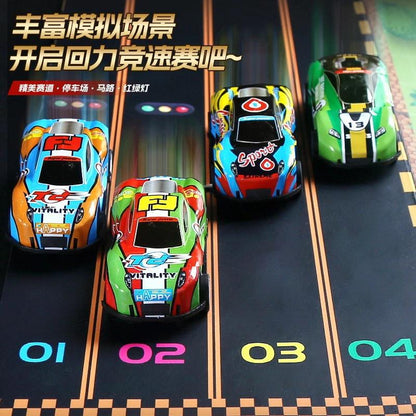48 Mini Pull-Back Cars Tin Car Container Toy Gift Box Set Boys Simulation Model Parking Lot - image 3